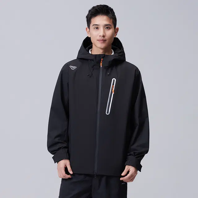 贵人鸟 龙炎翼系列 潮流工装反光拉链羽翼拒水防风连帽拼接撞色百搭风衣 男女同款