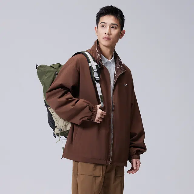 贵人鸟 生活系列 两面穿防风纯色透气简约百搭休闲宽松夹克外套 男女同款
