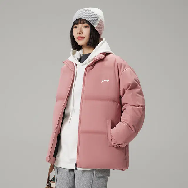 贵人鸟 宽松立领落肩面包棉服 男女同款