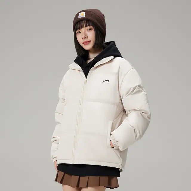 贵人鸟 宽松立领落肩面包棉服 男女同款