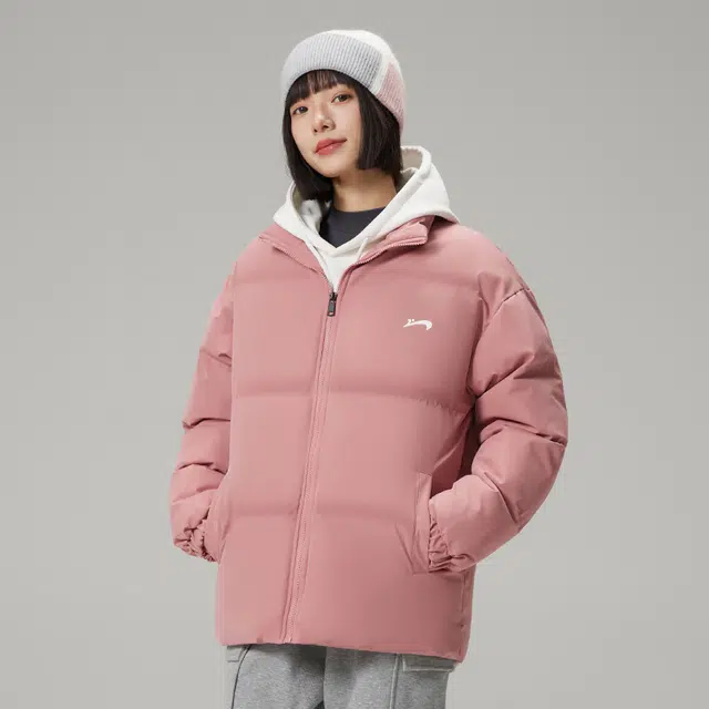 贵人鸟 宽松立领落肩面包棉服 男女同款