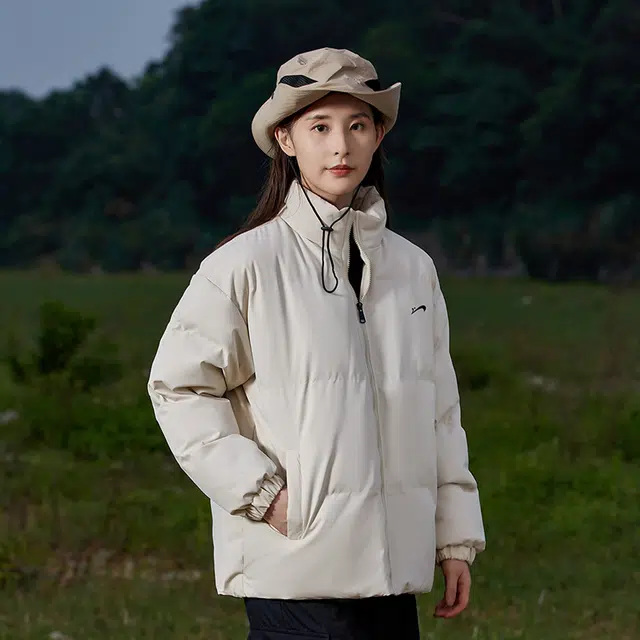 贵人鸟 宽松立领落肩面包棉服 男女同款