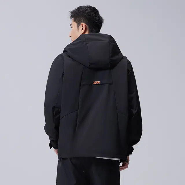 贵人鸟 龙炎翼系列 潮流工装反光拉链羽翼拒水防风连帽拼接撞色百搭风衣 男女同款