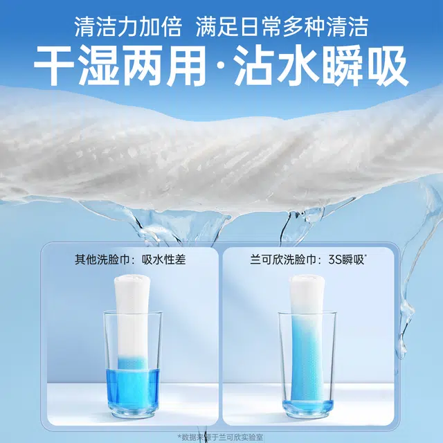 兰可欣 洗脸巾 一次性纯棉加厚不掉毛抽取式洗面擦脸洁面棉柔巾官方旗舰店