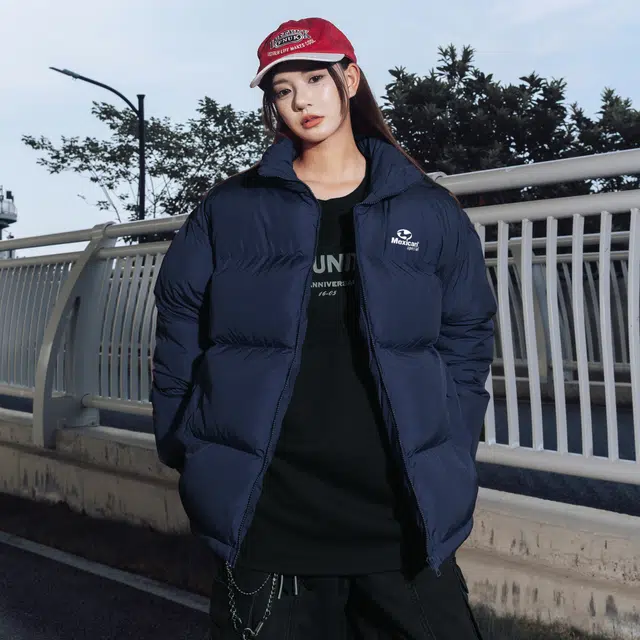 稻草人 基础款纯色防风防寒保暖加厚立领宽松休闲棉服外套美式高街无性别主义简约户外运动恒温面包羽绒服 男女同款 黑色