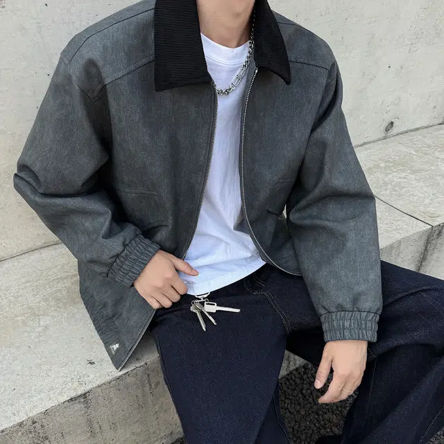 稻草人 美式复古拼接基础翻领撞色无性别宽松休闲百搭时尚美拉德户外通勤飞行夹克外套 男女同款