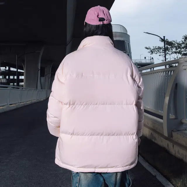 稻草人 印花基础立领休闲宽松简约防风防寒户外保暖面包棉服 男女同款