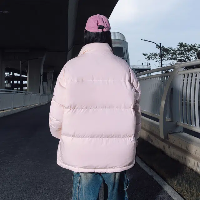 稻草人 基础款纯色防风防寒保暖加厚立领宽松休闲棉服外套美式高街无性别主义简约户外运动恒温面包羽绒服 男女同款 黑色