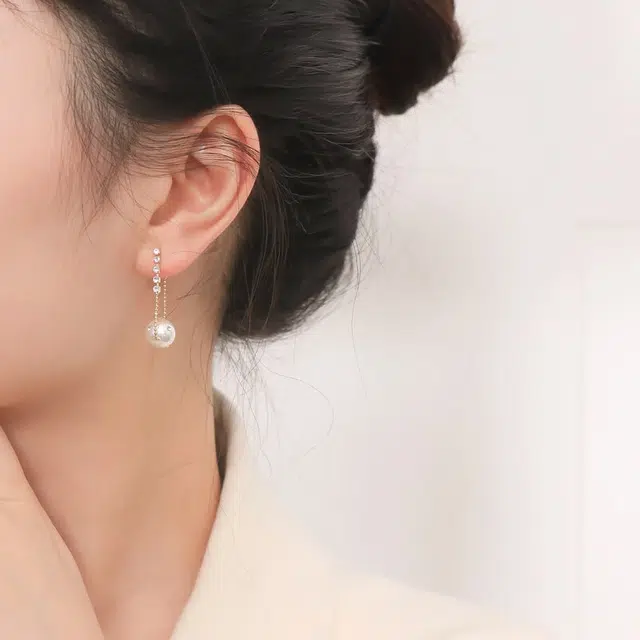 阿黛丽 潮韩国气质 个性小众设计感高级 水钻 耳环 女款