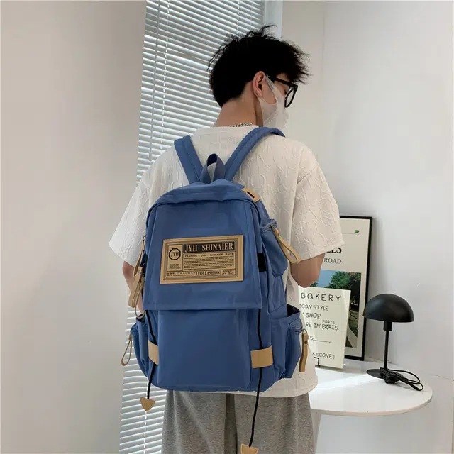 出行必备 大容量旅游背包 通勤包包 时尚旅行日系休闲女生潮流 尼龙 书包背包双肩包 多色 男女同款情侣款