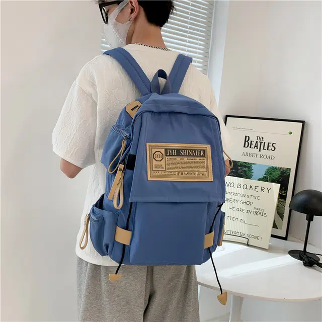 出行必备 大容量旅游背包 通勤包包 时尚旅行日系休闲女生潮流 尼龙 书包背包双肩包 多色 男女同款情侣款