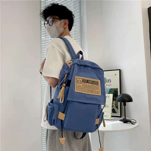 出行必备 大容量旅游背包 通勤包包 时尚旅行日系休闲女生潮流 尼龙 书包背包双肩包 多色 男女同款情侣款