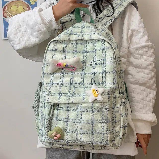 小众设计 高级质感 韩版女轻便大容量 高级感 通勤包包 涤纶 双肩包背包 出行必备 男女同款情侣款 多色