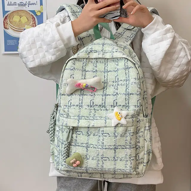 小众设计 高级质感 韩版女轻便大容量 高级感 通勤包包 涤纶 双肩包背包 出行必备 男女同款情侣款 多色