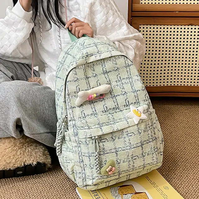 小众设计 高级质感 韩版女轻便大容量 高级感 通勤包包 涤纶 双肩包背包 出行必备 男女同款情侣款 多色