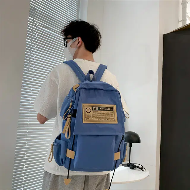 出行必备 大容量旅游背包 通勤包包 时尚旅行日系休闲女生潮流 尼龙 书包背包双肩包 多色 男女同款情侣款