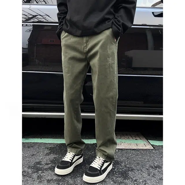 沃马 美式高街弯刀水洗做旧高级感流行简约时尚百搭牛仔裤 男女同款
