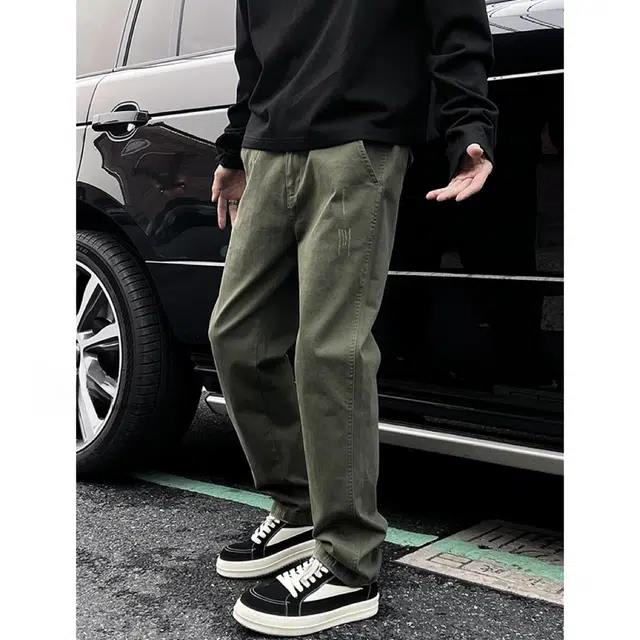 沃马 美式高街弯刀水洗做旧高级感流行简约时尚百搭牛仔裤 男女同款