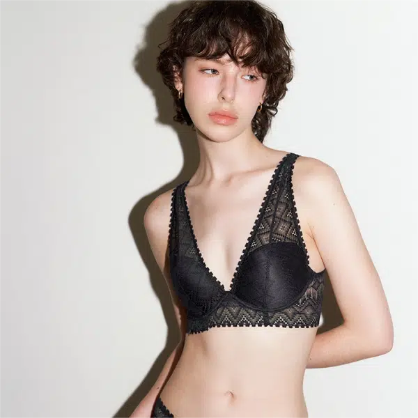 花蔓色 无痕美背提托调整型文胸 女款 黑色