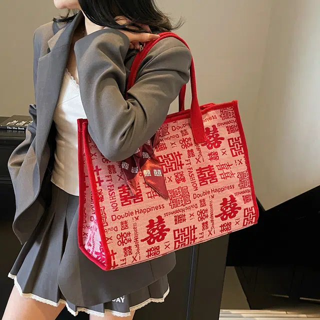 HCXK Pink Shoulder Tote Bag