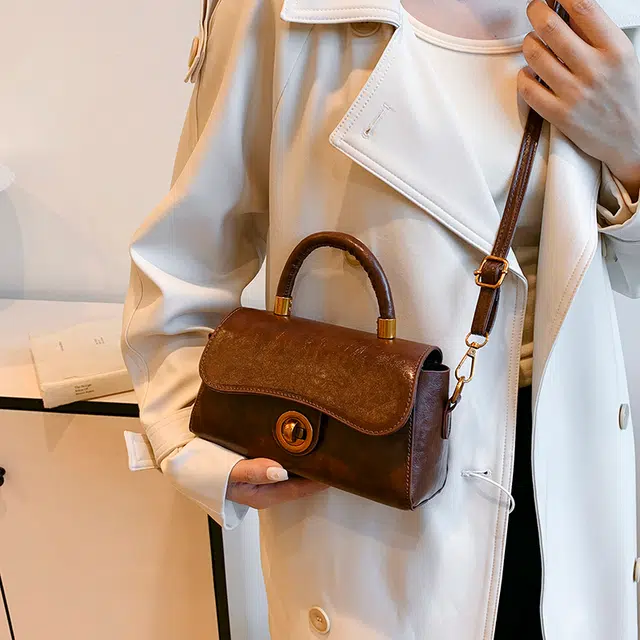 HCXK Vintage PU Shoulder Bag