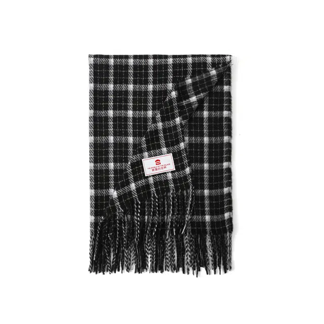 宫里的世界 秋冬甜美格子韩版简约保暖防寒流苏 聚酯纤维 绒线围巾 男女同款情侣款