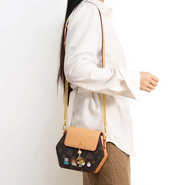 Miss Gail Crossbody Bag White/Brown