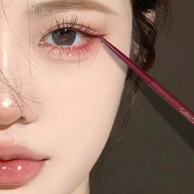 魔诺 吉哩眼线笔胶笔不晕染防水防汗持久红色眼睑下至卧蚕二合一