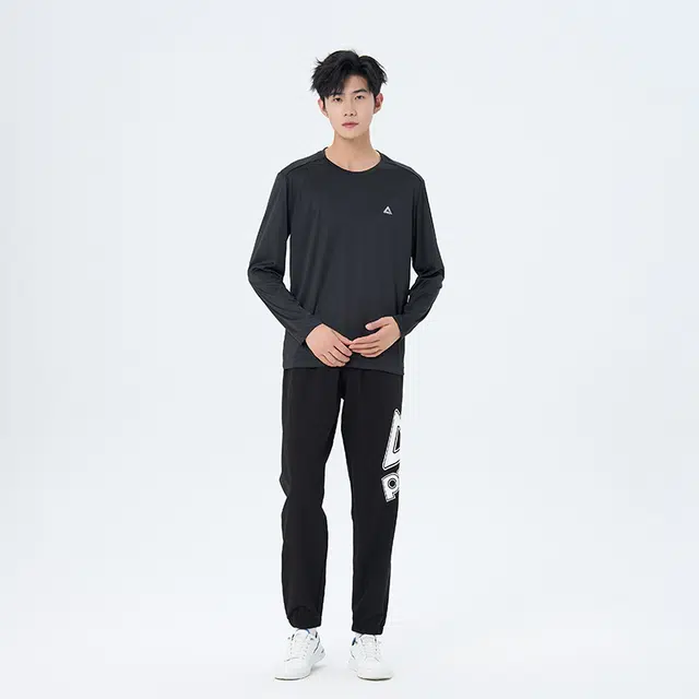 匹克 综合运动系列 圆领修身常规长袖卫衣 男女同款