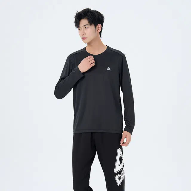 匹克 综合运动系列 圆领修身常规长袖卫衣 男女同款