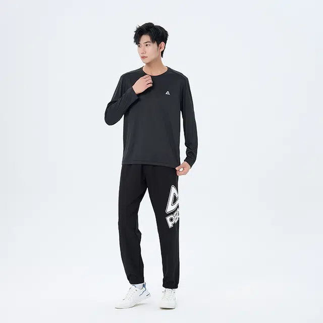 匹克 综合运动系列 圆领修身常规长袖卫衣 男女同款