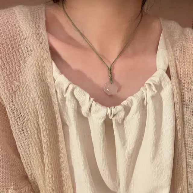 老庆云银楼 莲花吊坠 国潮新中式好运莲莲 甜美清新 典雅 玉髓 项链 女款