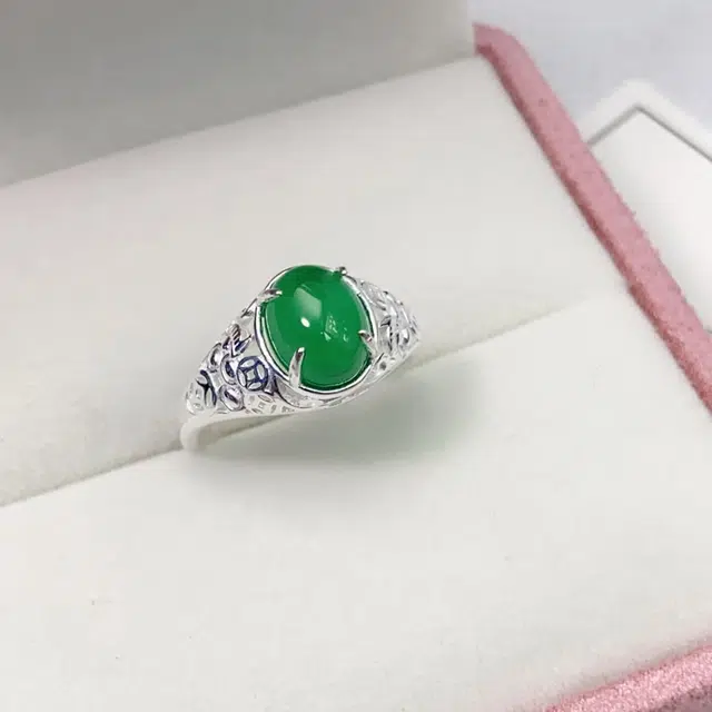 老庆云银楼 纯银开口戒 时尚镂空金钱币花纹创意设计 个性时尚 复古民族风指环爱人好运 玉髓 戒指 男女同款情侣款