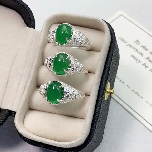 老庆云银楼 纯银开口戒 时尚镂空金钱币花纹创意设计 个性时尚 复古民族风指环爱人好运 玉髓 戒指 男女同款情侣款