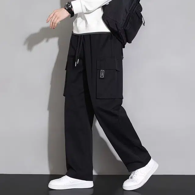 虫小绿 美式复古宽松设计百搭舒适潮流时尚运动休闲裤 男女同款