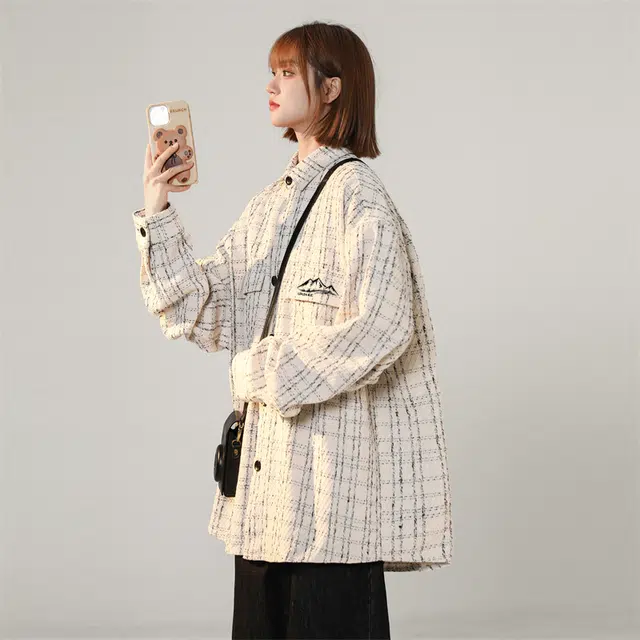 虫小绿 字母印花宽松百搭衬衫 男女同款
