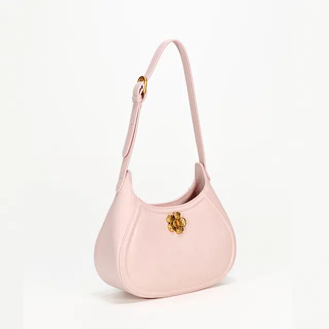 西木汀 泡芙塔可 高级感小众设计复古山茶花锁扣 牛皮革 单肩包 常规 女款 多色