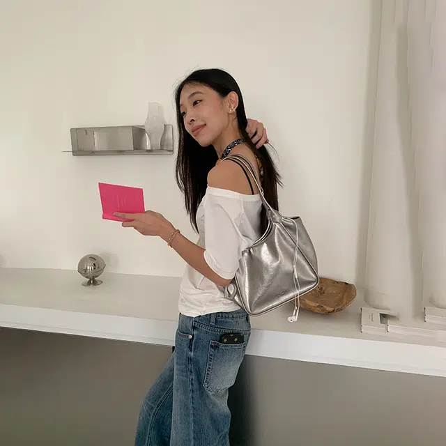 西木汀 无眠 小众品牌设计感通勤百搭托特包 牛皮 单肩包 常规 女款 古银色/高级红