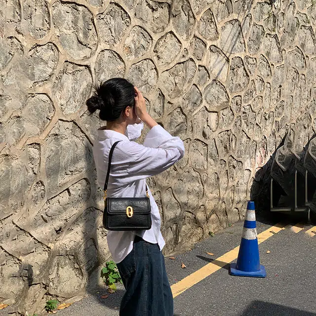 西木汀 麦语 小众设计高级感森系小方包百搭通勤 牛皮 单肩包 小号 女款 多色