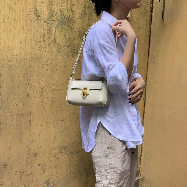 西木汀 落日 高级感设计百搭通勤 牛皮 单肩包 小号 女款 多色