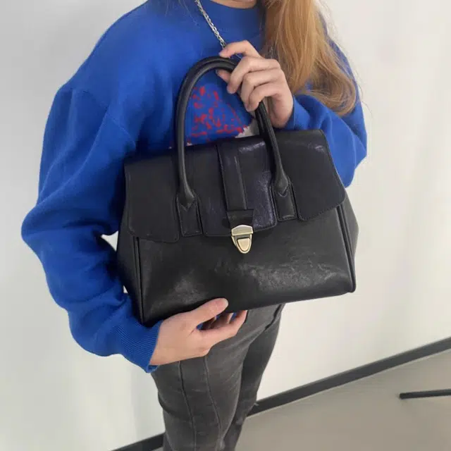 西木汀 巴洛克 时尚复古高级感通勤百搭 牛皮 手提包 大号 女款 多色