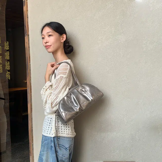 西木汀 星光 小众品牌设计高级感简约通勤百搭波士顿包 牛皮 单肩包 女款 古银色/暖驼棕/安可拉红