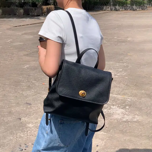 西木汀 随风 高级感小众包包日常通勤背包 牛皮 双肩包 女款 多色