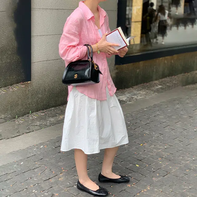 西木汀 莫妮卡 小众设计高级感通勤百搭波士顿包 牛皮 单肩手提包 女款 多色