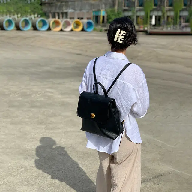 西木汀 随风 高级感小众包包日常通勤背包 牛皮 双肩包 女款 多色