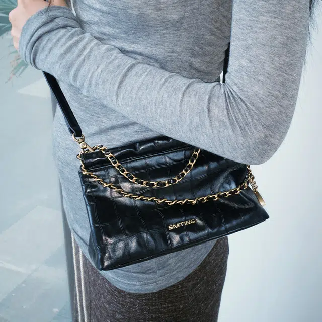 西木汀 可可月光 小众设计高级感通勤百搭时尚链条包 牛皮 手提包 常规 女款 深邃黑/橄榄绿/美拉德棕