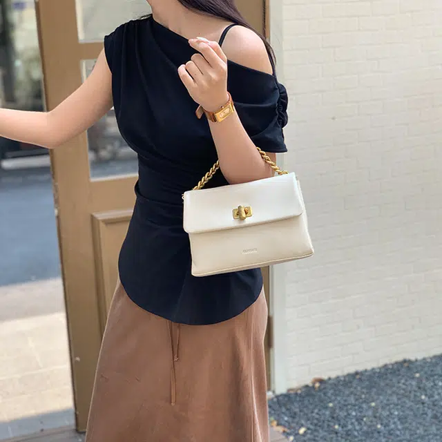 西木汀 约定 时尚高级感单肩包小众简约通勤百搭斜挎包 牛皮 手提包 小号 女款 多色