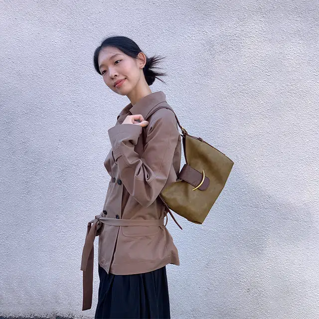 西木汀 秋风 小众设计高级感通勤休闲简约百搭手提腋下包 牛皮 单肩包 常规 女款 琥珀绿