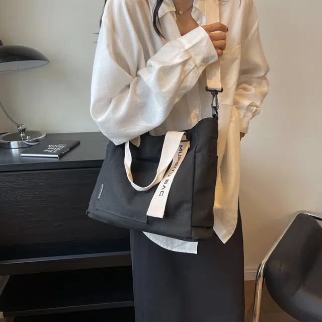 醇龙 简约时尚百搭 帆布 帆布包单肩斜挎包 女款 黑色/米白色/卡其色/蓝色