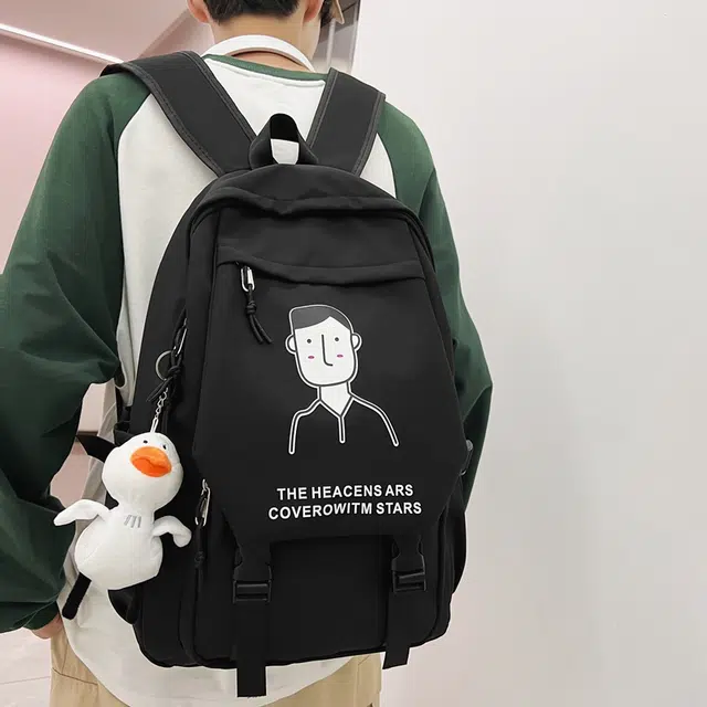 醇龙 日系大容量运动休闲初中生高中大学生校园 尼龙 书包背包双肩包 男女同款情侣款 多色
